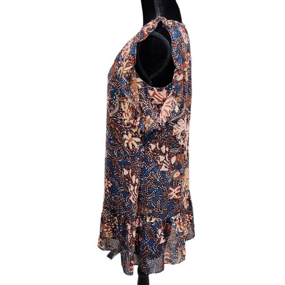 Madewell bohemian chiffon Dress with Flutter Sleeve Slip Dress Size S - Picture 4 of 7